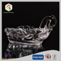 Swan shape glass soap dish